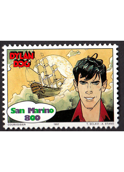 San Marino francobollo nuovo dedicato al fumetto di Dylan Dog da lire 800